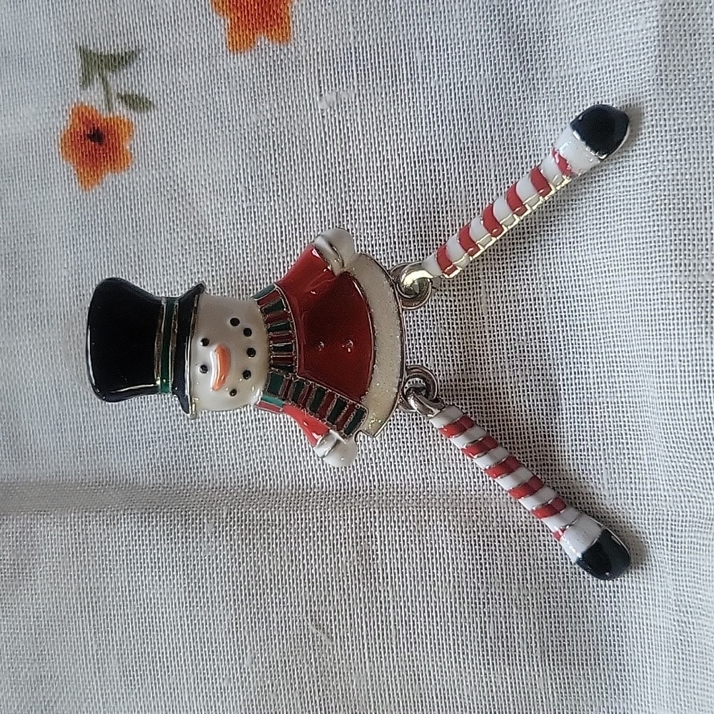 Holidays snowman earrings, set of 3 - Picture 7 of 13